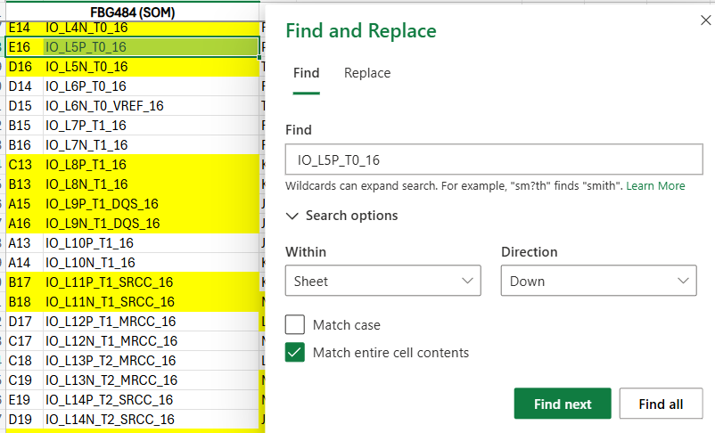 Find and Replace for SOM